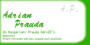 adrian prauda business card